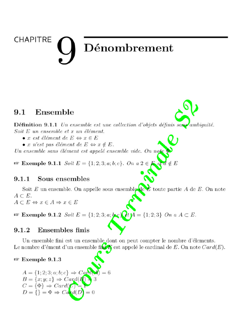 DENOMBREMENT | PDF