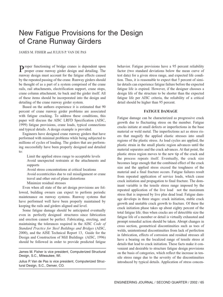 Aisc Journal 2001 - V39 01 06 | PDF | Fracture | Fatigue (Material)