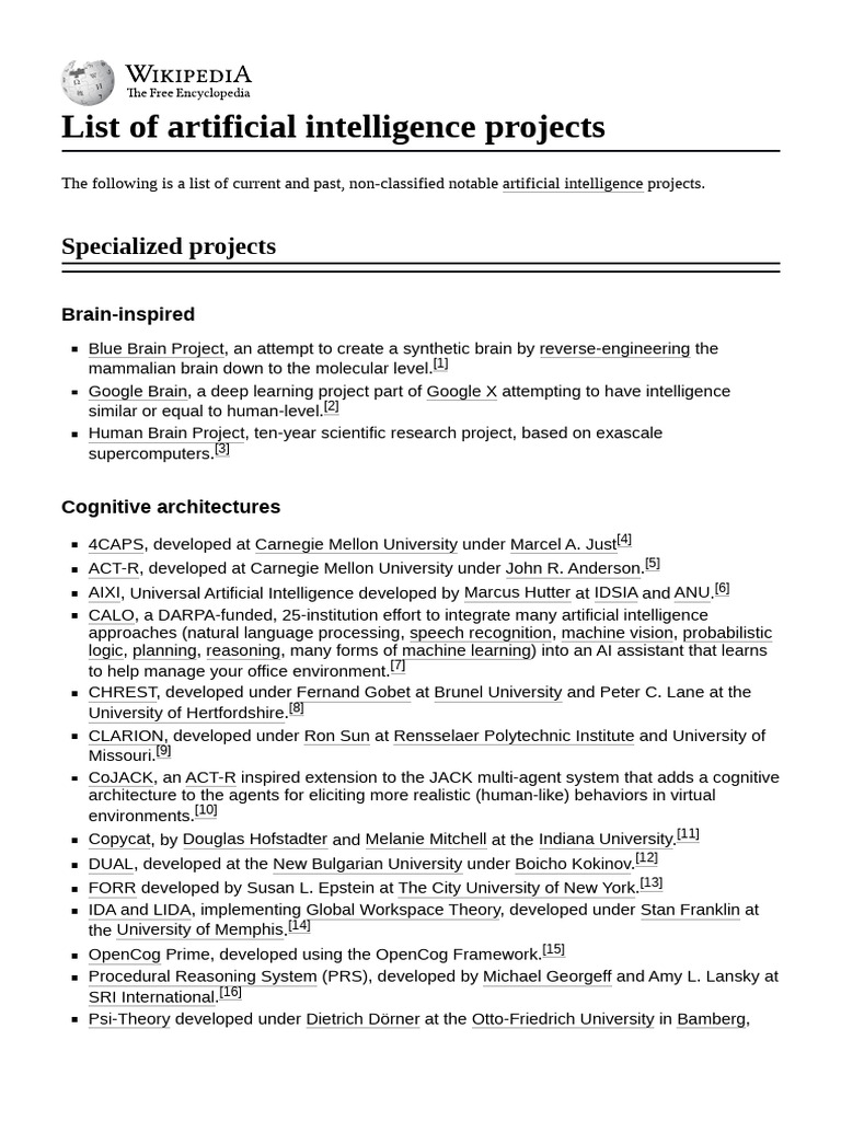 Notable AI Projects Overview | PDF | Artificial Intelligence ...