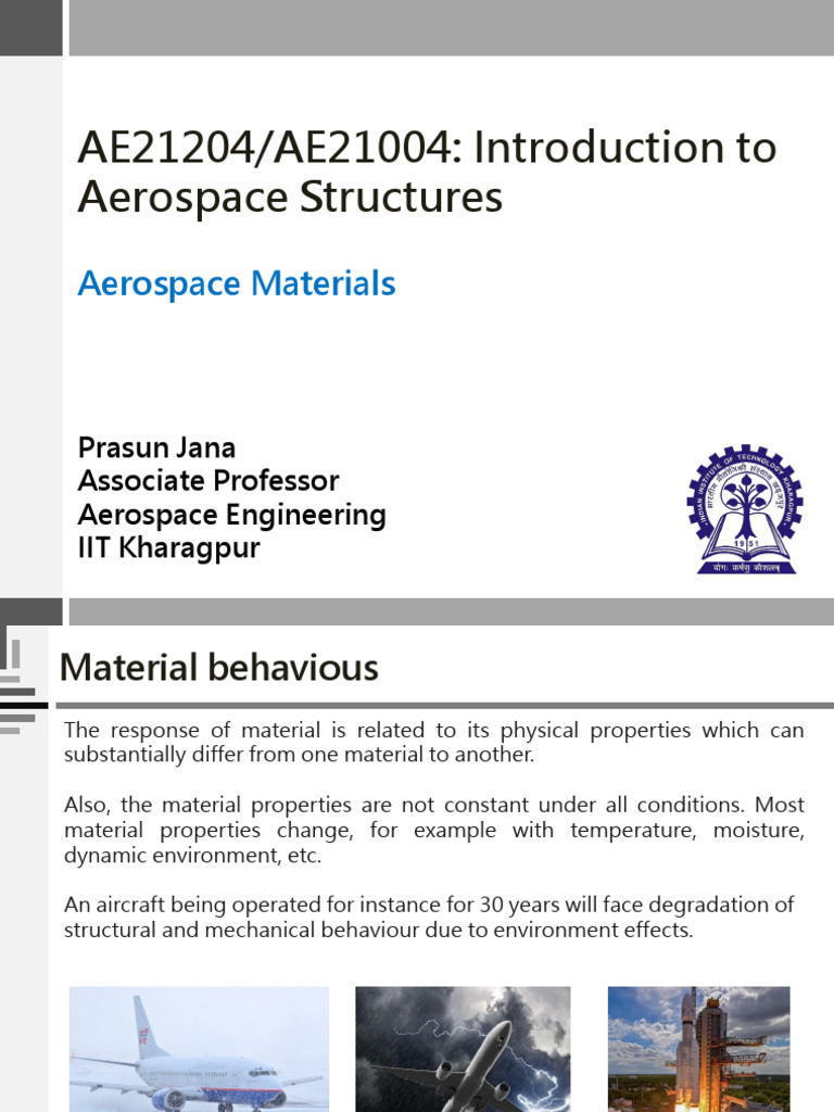 Aerospace Structures: Material Properties | PDF | Deformation ...