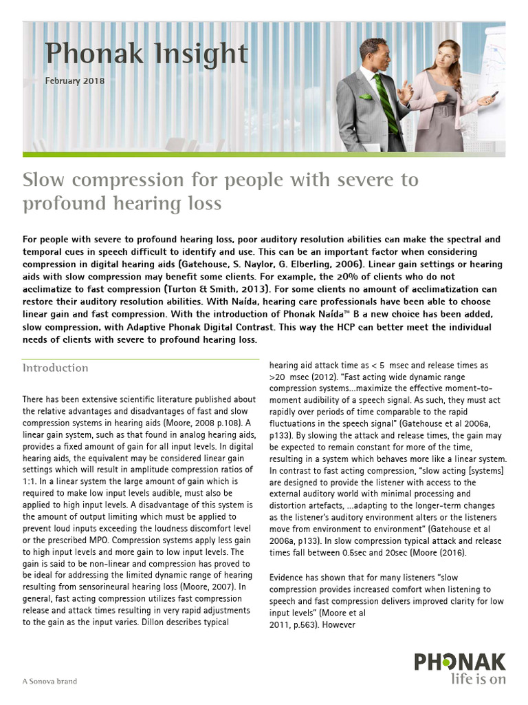 Insight Slow Compression For Severe To Profound | PDF | Hearing ...