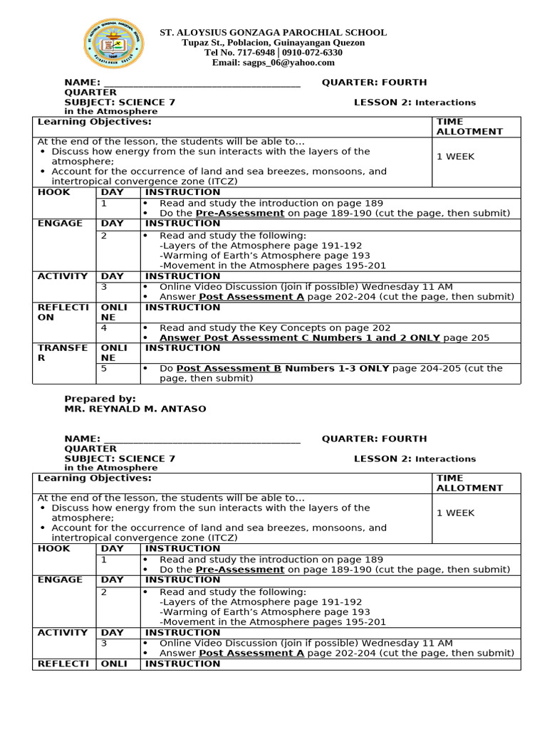 Science 7 Q4 Week 2 | PDF | Atmosphere | Hydrography