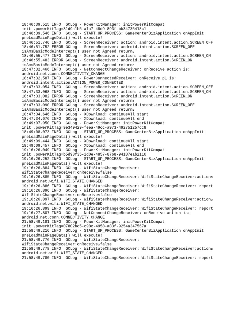 Android App Initialization Logs | PDF