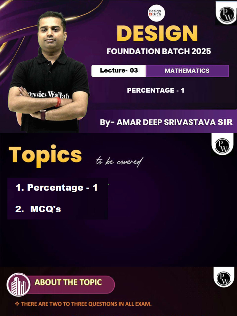 Mathematics 03 - Class Notes - Design Foundation 2025 Batch | PDF