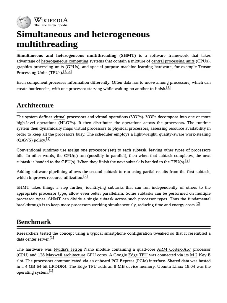 Simultaneous and Heterogeneous Multithreading | PDF | Parallel ...