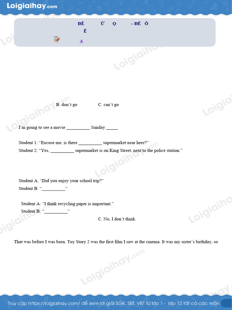 English Language Test for Grade 6 | PDF
