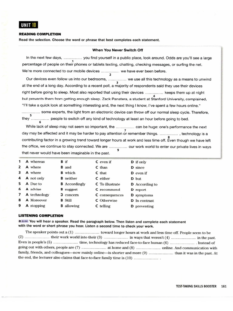 Summit 1 (3rd Edition) - Tests - Unit 10 | PDF