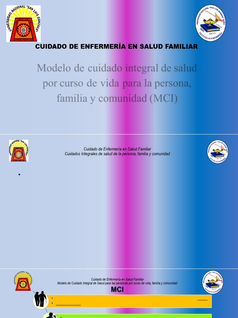 Modelo de Cuidado Integral de Salud Por Curso de Vida para La Persona ...