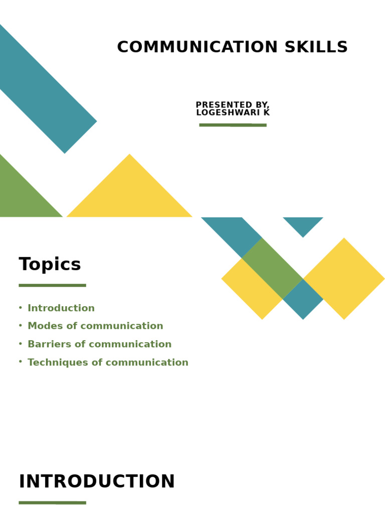 Communication Skills Pdf