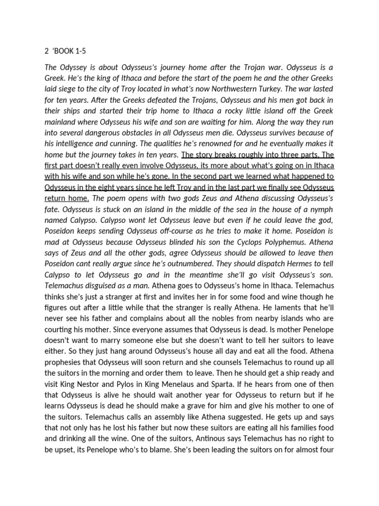 The Odyssey: Odysseus's Epic Journey | PDF | Odysseus | Odyssey
