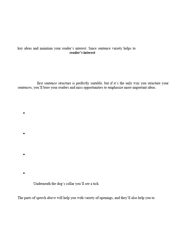 Enhancing Sentence Variety Techniques | PDF | Verb | Syntax