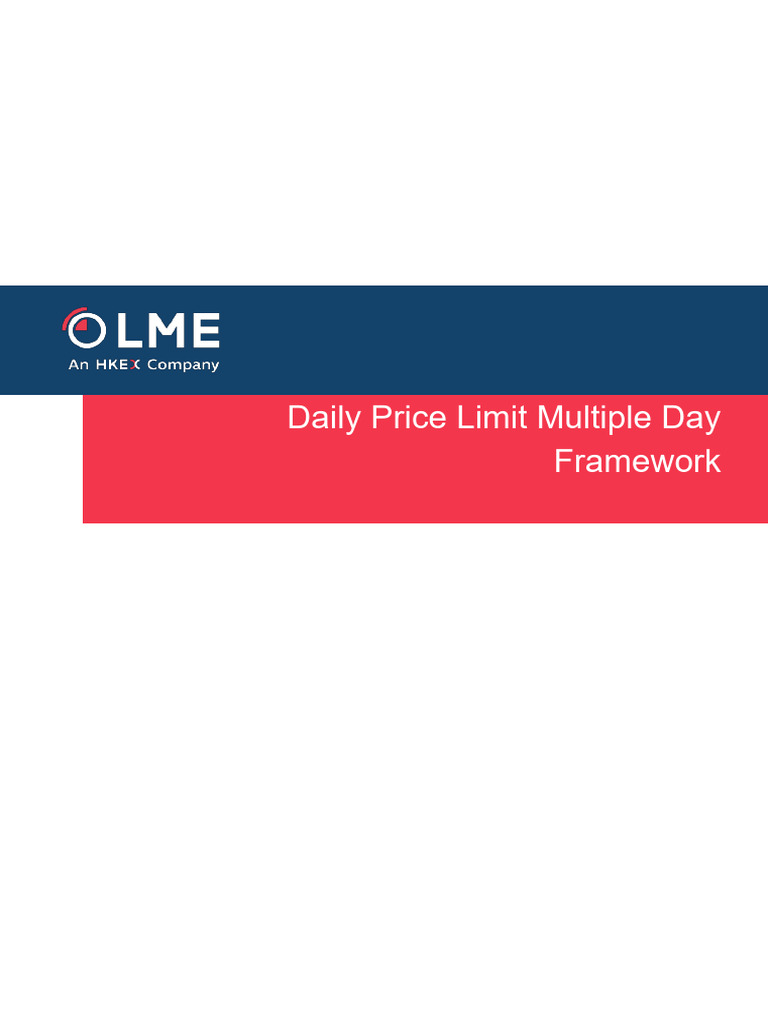 Daily Price Limit Framework Overview | PDF | Over The Counter (Finance ...