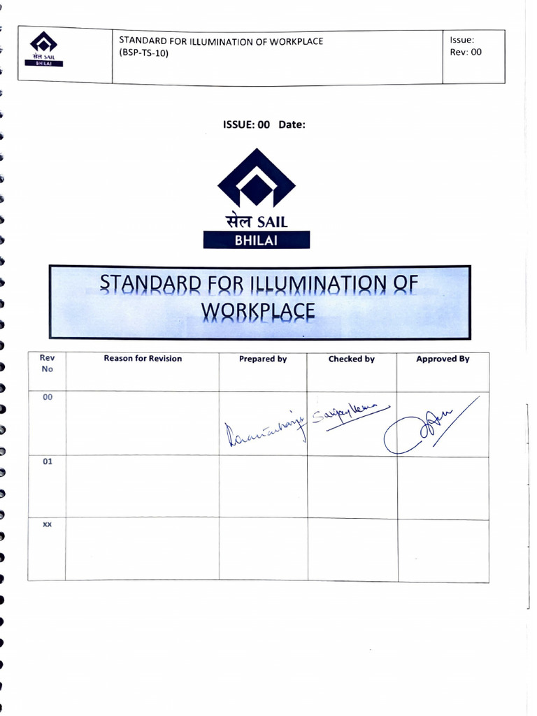 Workplace Illumination Standards Guide | PDF | Lighting | Light