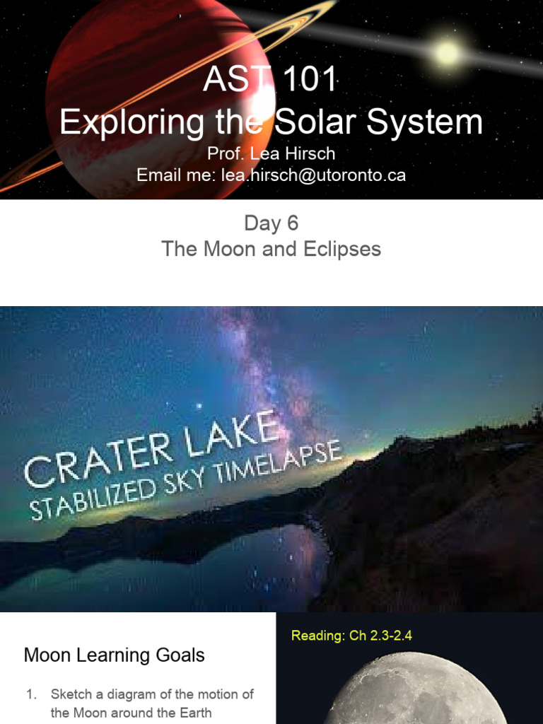 AST+101+Day+6+ +the+Moon+and+Eclipses | PDF | Solar Eclipse | Eclipse