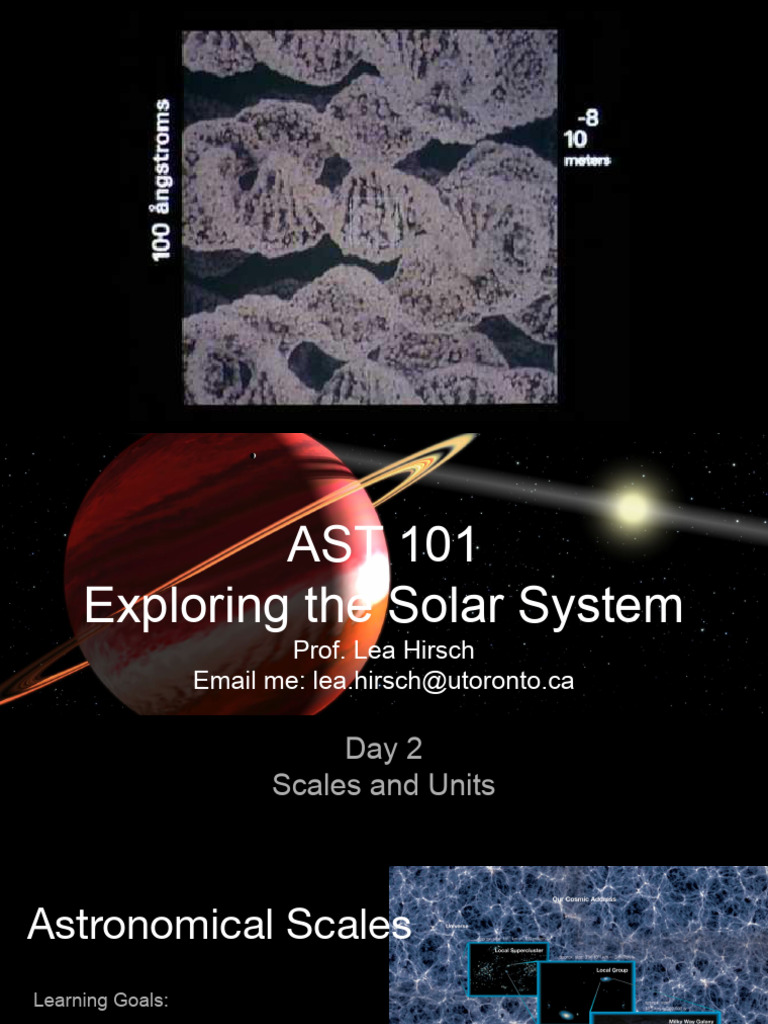 AST+101+Day+2+-+Scales+and+Units2023 | PDF | Solar System | Sun