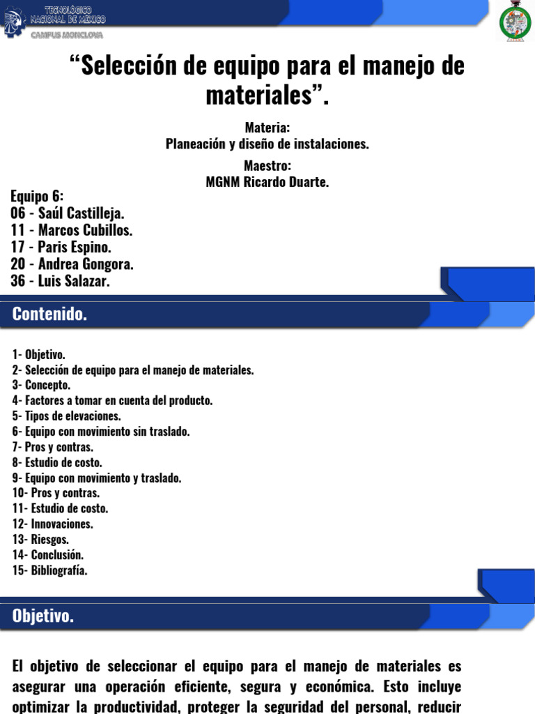 Selección de Equipo para Manejo de Materiales | PDF | Máquina elevadora ...