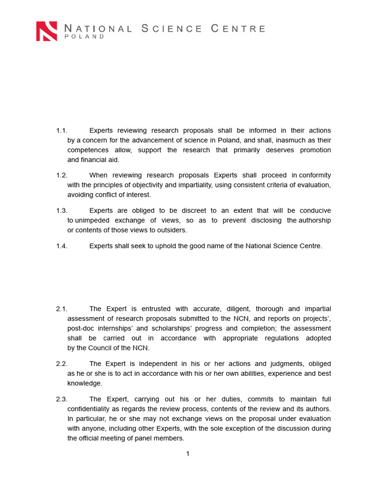 Experts Code Of Ethics Pdf Evaluation Conflict Of Interest
