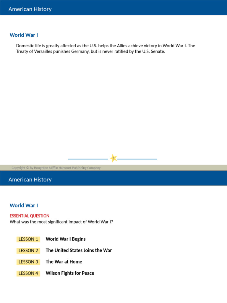 WWI PPT With Pictures | PDF | Treaty Of Versailles | World War I