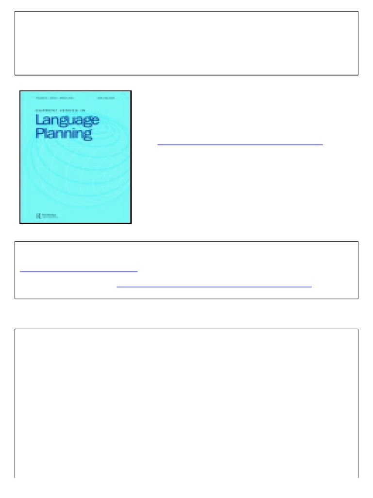 Language Planning and Ecology Insights | PDF | Linguistics | Ecology