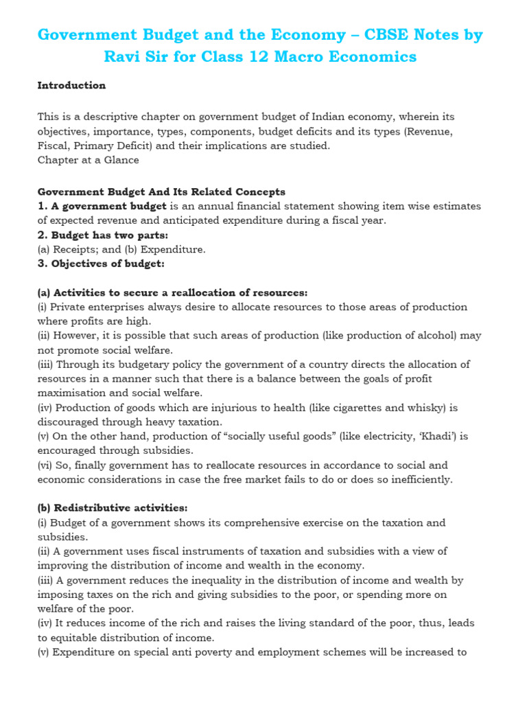 Indian Government Budget Overview | PDF | Taxes | Government Budget Balance