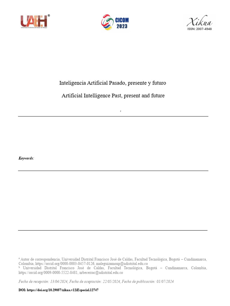 Inteligencia Artificial Pasado Presente y Futuro | PDF | Inteligencia ...