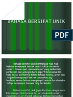 Bahasa Bersifat Unik