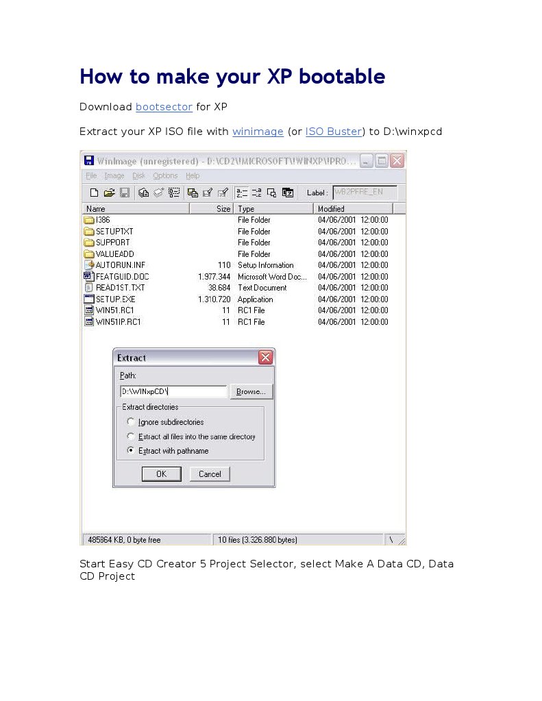 Bootable XP CD Guide | PDF | Games & Activities | Computers