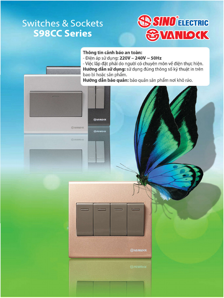 Sino Công tắc, ổ cắm sino CAT - S98CC - 202407 | PDF