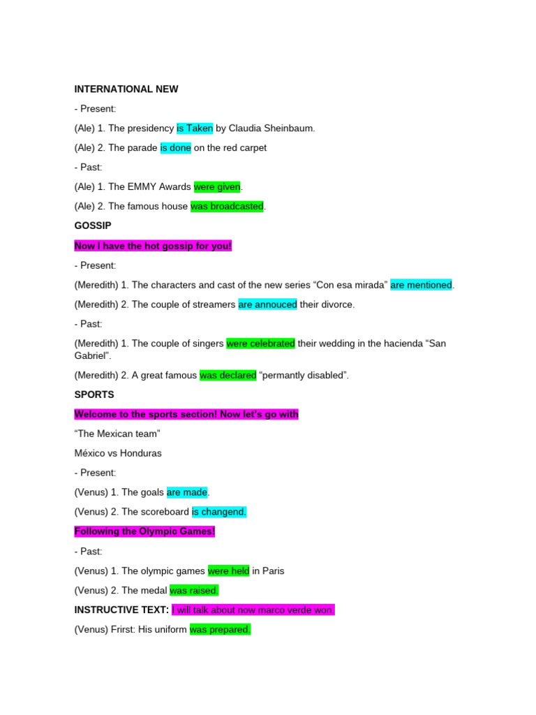 Script Example. | PDF