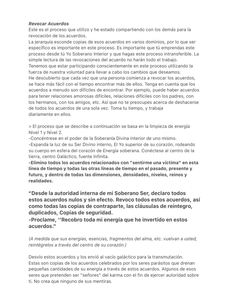 Revocar Acuerdos | PDF