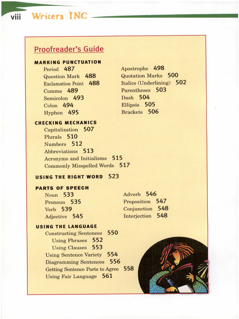 Writers INC - Proofreader's Guide | PDF