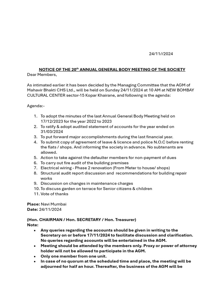 Agm | PDF