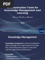 Download Communication Tools for Knowledge Management and Learning by ADB Knowledge Solutions SN82505174 doc pdf