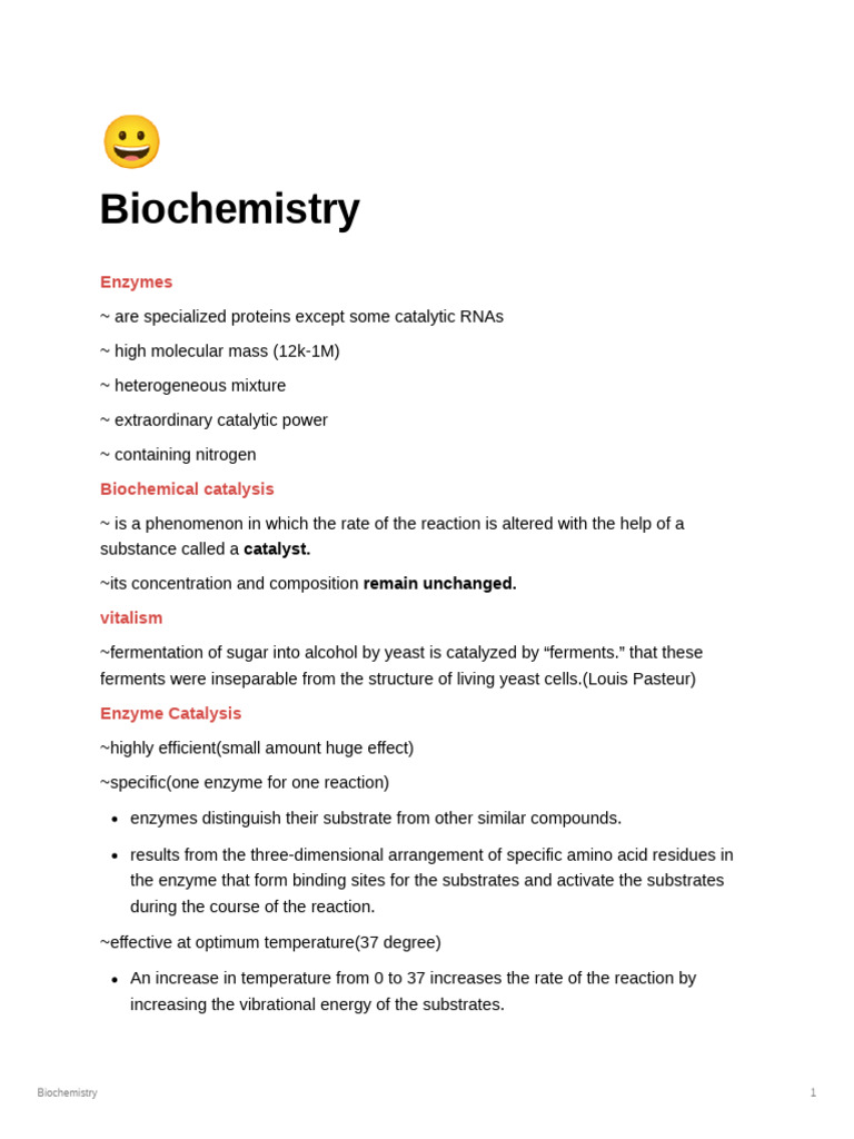 Biochemistry | PDF | Enzyme | Active Site