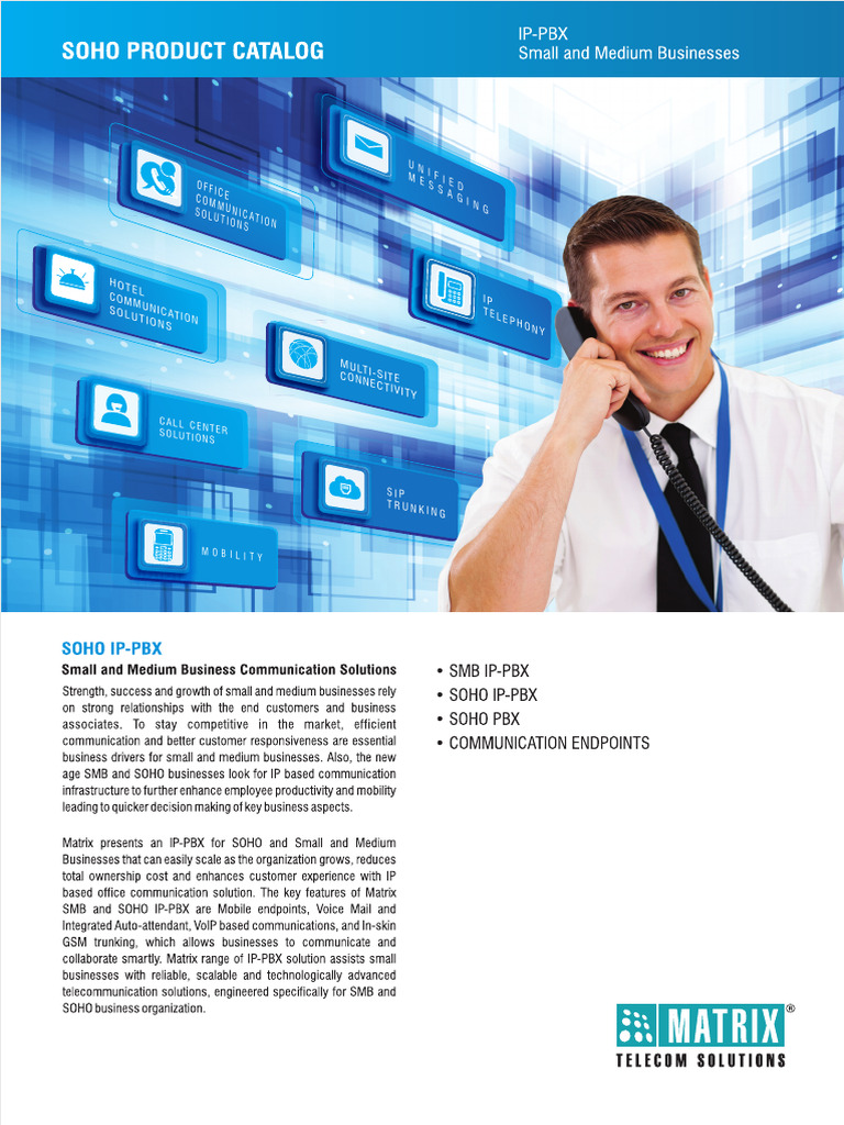 Matrix Telecom SOHO IP PBX Product Range Brochure | PDF ...