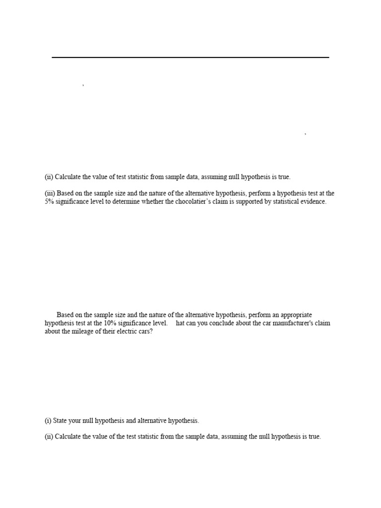 Q2. Problems On Hypothesis Testing (SGP) | PDF | Statistical ...