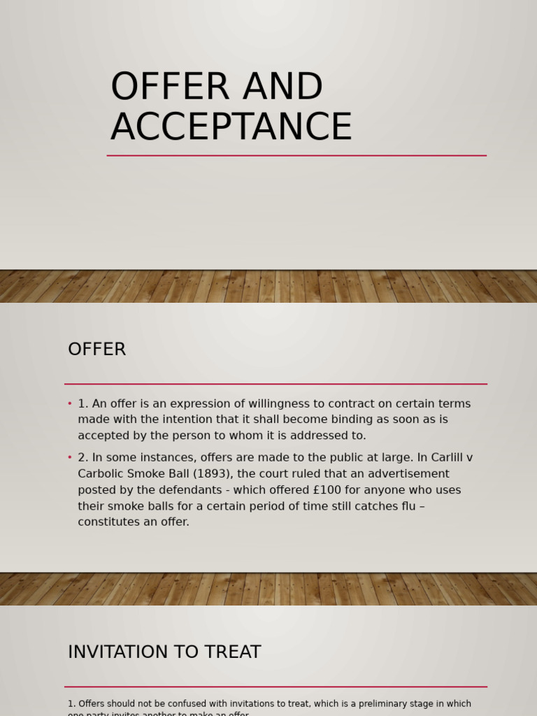 Offer and Acceptance in Contract Law | PDF | Offer And Acceptance | Justice