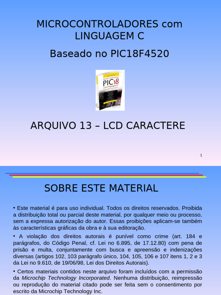 Interface LCD 16x2 com PIC18F4520 | PDF | C (linguagem de programação ...