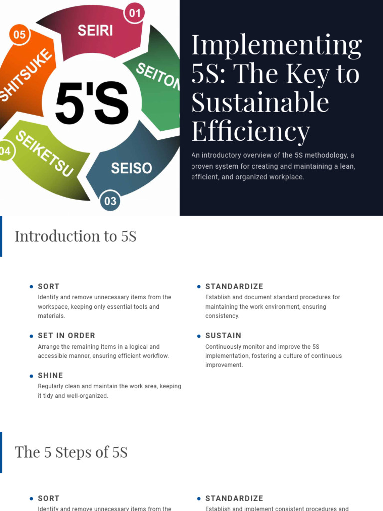 5S Methodology for Workplace Efficiency | PDF
