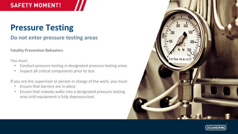 Pressure Testing Safety Guidelines | PDF