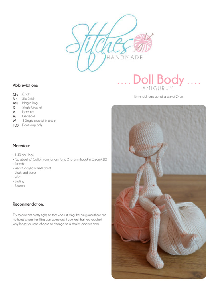 Amigurumi Doll Body Pattern Guide | PDF