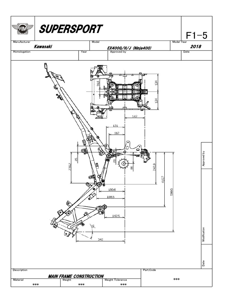 Kawasaki Ninja 400 Frame Specs | PDF