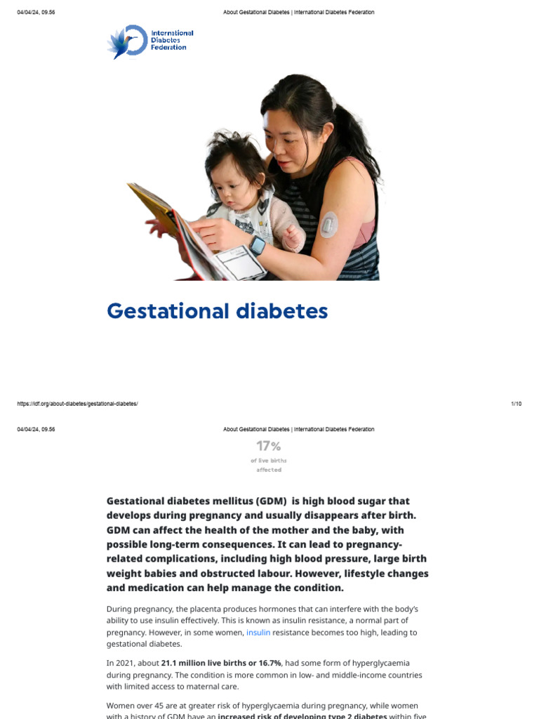 Understanding Gestational Diabetes Risks | PDF | Gestational Diabetes ...