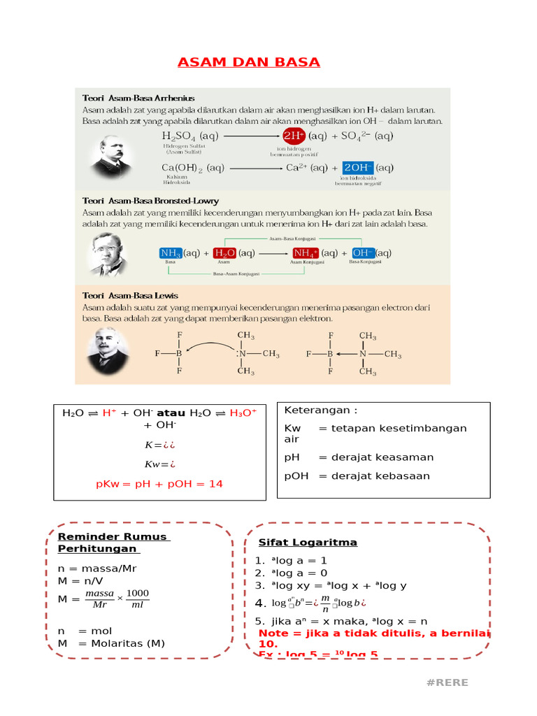 Asam dan Basa: Konsep dan Rumus | PDF