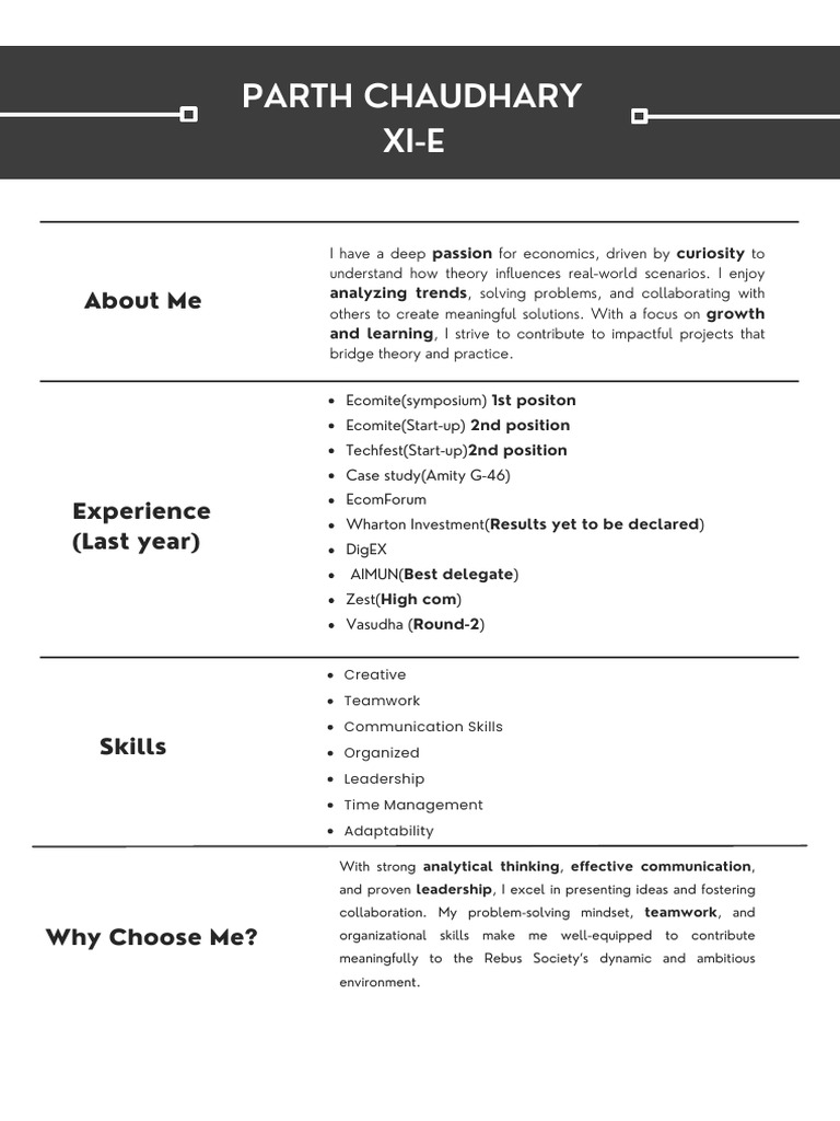 Abu Abu Minimalist Resume PDF - 1