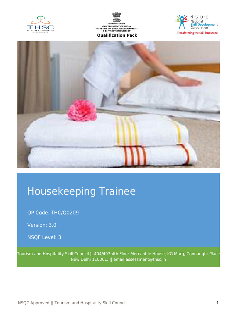 HOUSKEEPING TRAINEE Version 3.0 | PDF | Housekeeping | Personal ...