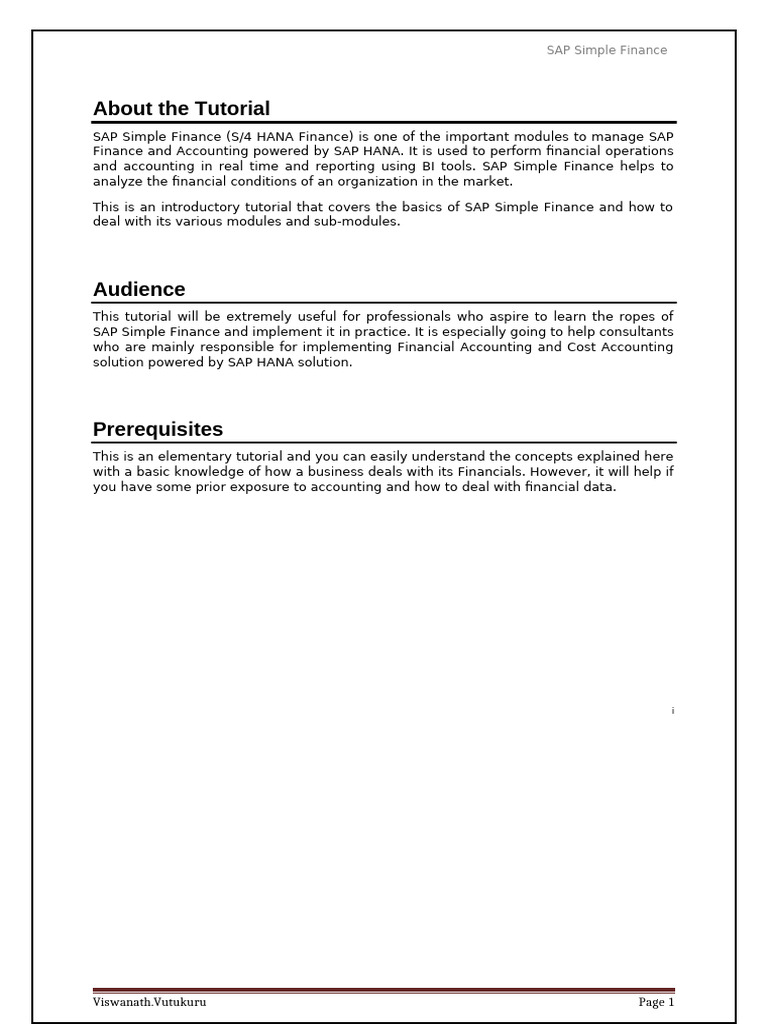 Sap Simple Finance Tutorial NEW-1 | PDF | Databases | Information ...