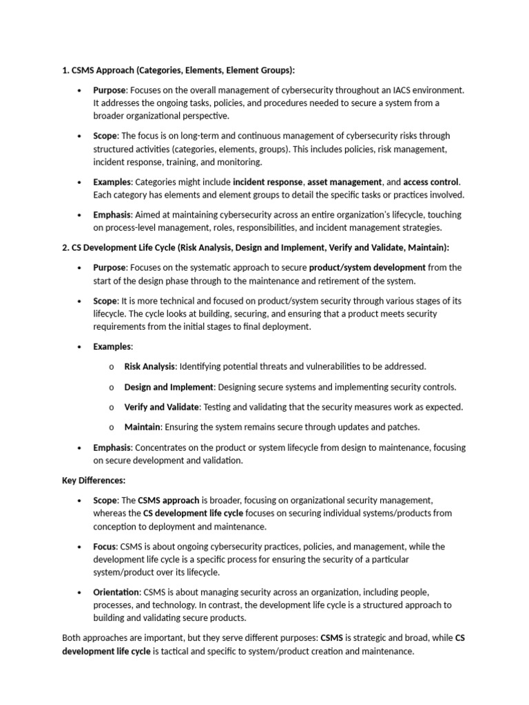 Cybersecurity Management vs. Development Lifecycle | PDF | Computer ...