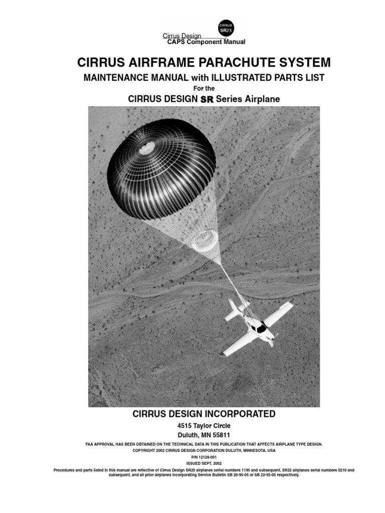 Cirrus CAPS Maintenance Manual | PDF | Parachute | Rocket Propellant