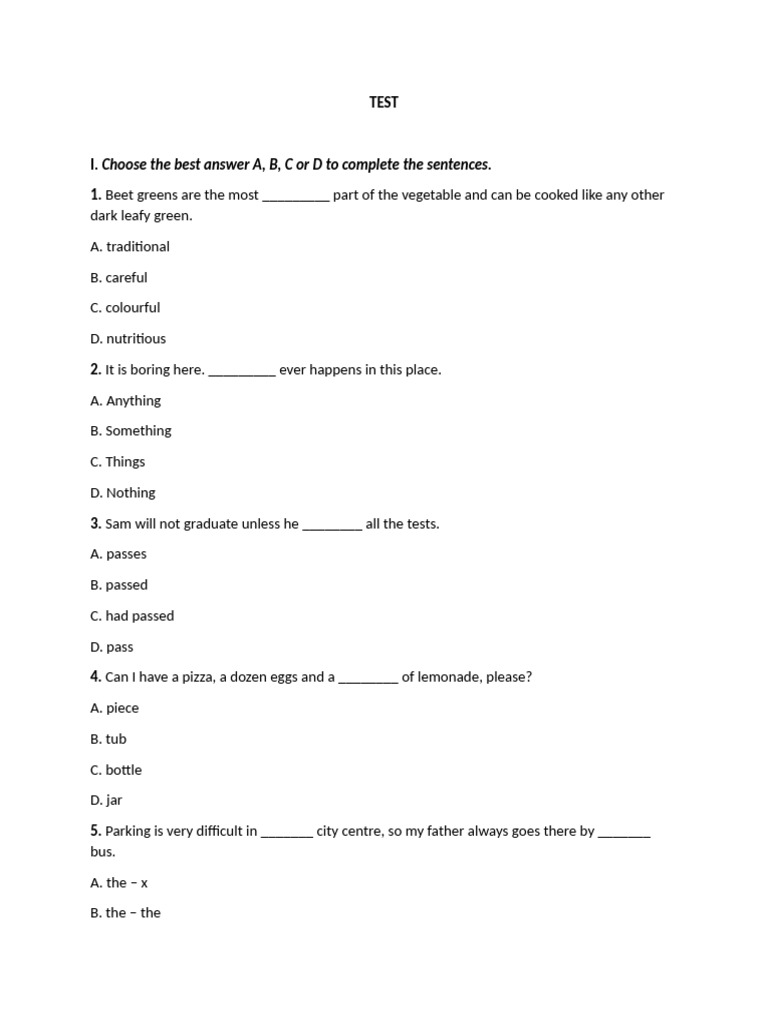 Test 11 | PDF | Teachers